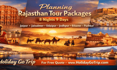 Rajasthan Tour Packages 8 Nights 9 Days Amber Fort. Jodhpur blue city view from Mehrangarh Fort in Rajasthan tour.
