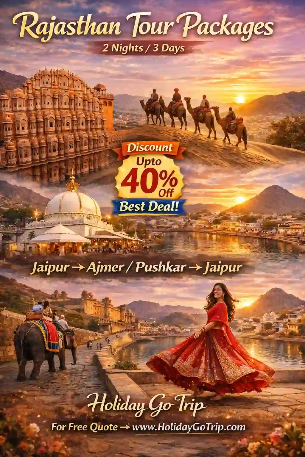 Rajasthan Tour Packages 2 Nights 3 Days – Desert Camp Folk Dance