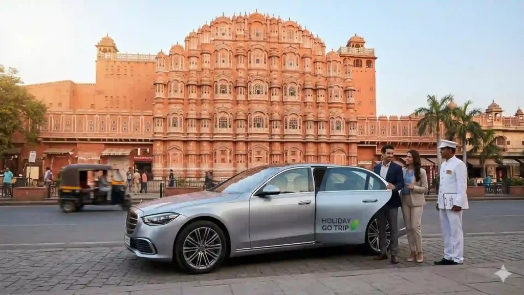 Hawa Mahal at sunrise – iconic photo spot for Jaipur sightseeing tour