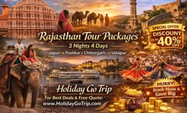 Couple relaxing at a heritage hotel pool on a luxury Rajasthan tour package 3 nights 4 days.