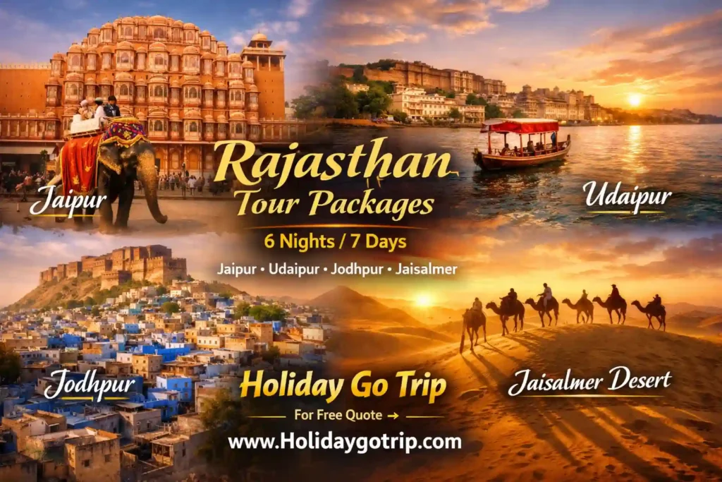 Rajasthan Tour Packages 6 Nights 7 Days itinerary map