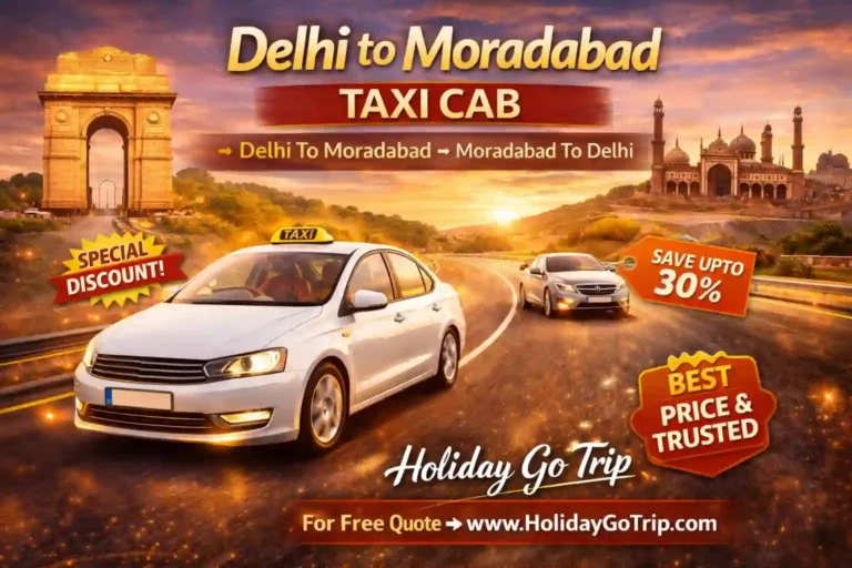 Delhi to Moradabad Taxi on smooth NH-9 highway with happy family