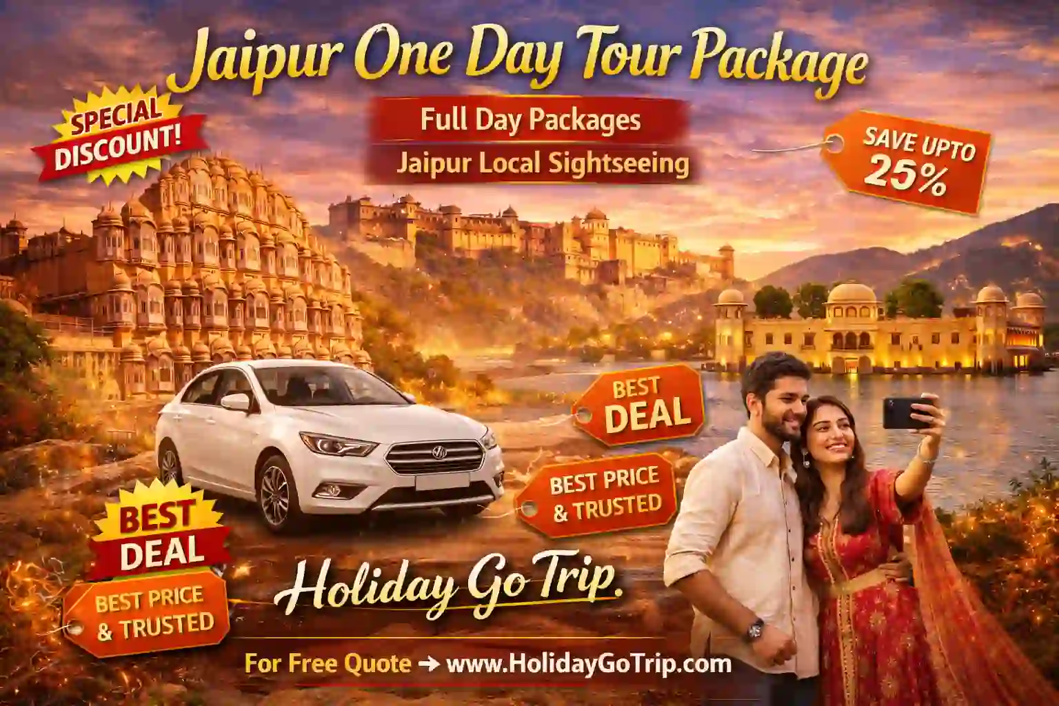 Private cab fleet for Jaipur full day tour with private cab